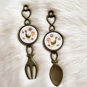 Vintage Green Cast Iron Utensils